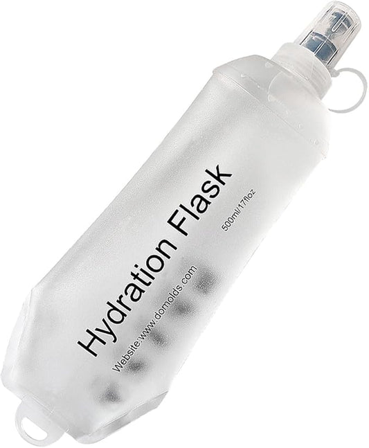 AXEN Soft Flask TPU Foldable Running Hydration Flask, Soft Collapsible Water Bottle for Hydration Pack Cycling Marathon Running Hiking