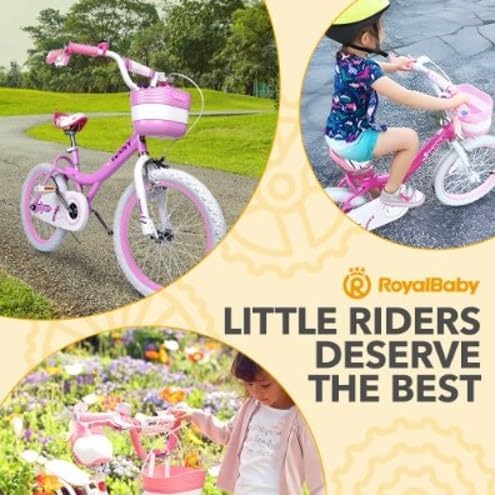 Royalbaby Princess Girls Kids Bike 12 14 16 18 20 Inch Children Bicycle with Basket for Age 3-12 Years