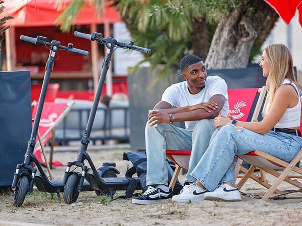 NIU K100P/K200F/K300P Electric Scooter Adults - E Scooter with Suspension, 600-900W Peak Power, 18-34 Miles Max Range, Top Speed 17.4-20MPH, Commuting E-Scooter, Folding Handlebars(Only K200F)