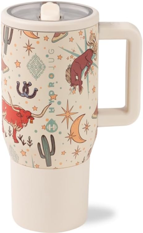 HydroJug Kids - 20 oz Insulated Kids Water Bottle with Flip Straw & Handle | Leak-Proof & Durable | Perfect for School, Sports, Lunch, Travel & Camp, Rodeo