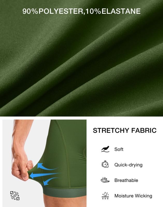 Bikewa Men's Cycling Underwear with Anti-Slip Leg Grips 4D Padded Bike Shorts MTB Liner for Bicycle Biking Riding