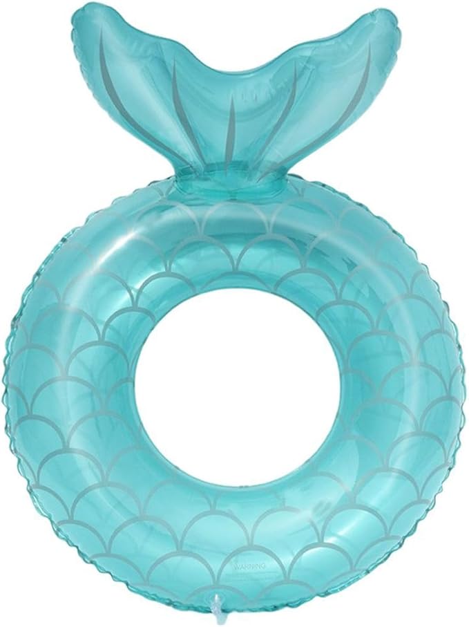 Children Swimming Ring, Inflatable Pool Floats Swim Tube Raft Toy with Fruits Mermaid Decorations Summer Water Fun Lounge Beach Lake Party Supplies for Kids