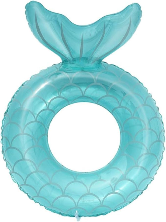 Children Swimming Ring, Inflatable Pool Floats Swim Tube Raft Toy with Fruits Mermaid Decorations Summer Water Fun Lounge Beach Lake Party Supplies for Kids