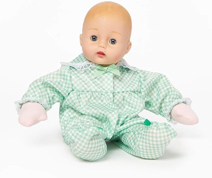 Madame Alexander 12-Inch Huggums Baby Doll, Mint Check, Light Skin Tone