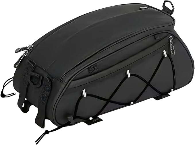 Rear Bike Rack bag,Bicycle Trunk Pannier Saddle Seat Bag Bike Accessories with shoulder strap large capacity Waterproof Reflective Bicycle Frame Bag Panniers for riding black