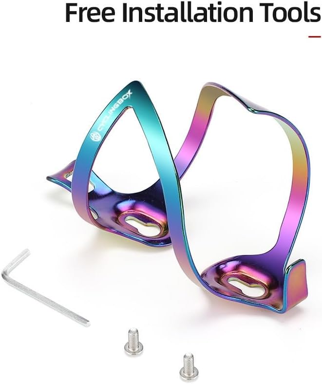 Premium Aluminum Alloy Bike Cup Holder - - Durable Water Bottle Cage for Bicycle, Road Bike, Mountain Bikes (Multicolor)