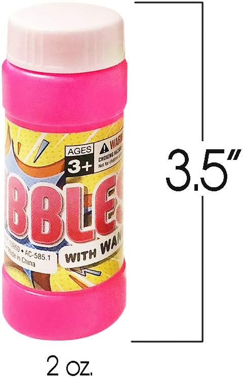 ArtCreativity Bubble Bottles with Wand - 24 Pack Bubbles for Kids Bulk Party Favors, Outdoor Summer Toys, Birthday Goodie Bag Fillers, Bulk Bubbles for Kids in Assorted Colors