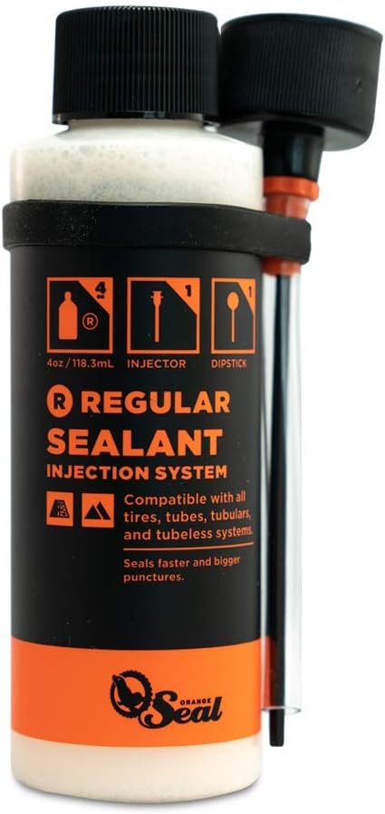 Orange Seal - Regular Formula Tubeless Bike Tire Sealant | Fast Sealing, up to 1/4" Puncture | for MTB, Road, CX and Gravel Bicycle Tires