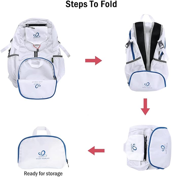 WATERFLY Small Lightweight Packable Backpack: 20l Ultra Light Foldable Travel Hiking Camping Daypack Day Pack for Man Woman