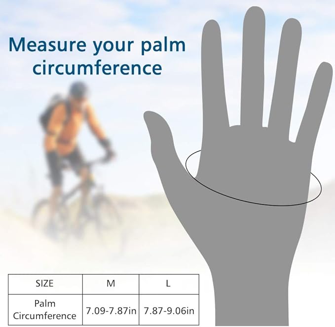 Accmor Cycling Gloves for Men Women, Bike Gloves Half Finger Road Bike MTB Gloves, Anti-Slip Shock-Absorbing Glove for Fitness Cycling Outdoor Sports