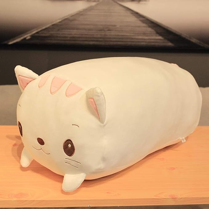 Cat Plush Hugging Pillow, Soft Kitten Cat Stuffed Animal Toy Body Pillow 23.6"