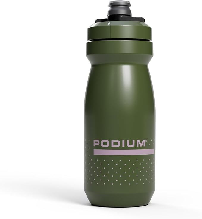 CamelBak Podium 21oz Bike Water Bottle - Easy Squeeze Bottle - Fits Most Bike Cages, Deep Fern