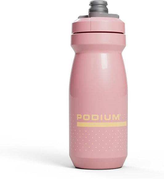 CamelBak Podium 21oz Bike Water Bottle - Easy Squeeze Bottle - Fits Most Bike Cages, Coral Sunset