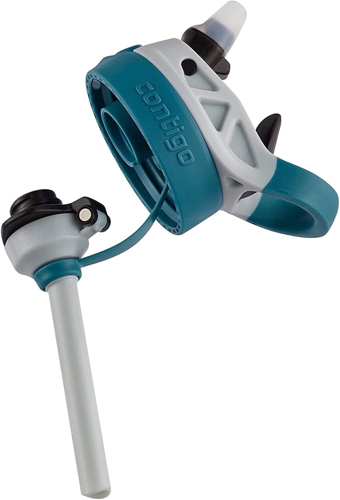 Contigo Kids Straw Water Bottle with AUTOSPOUT Lid 14oz. White Sharks