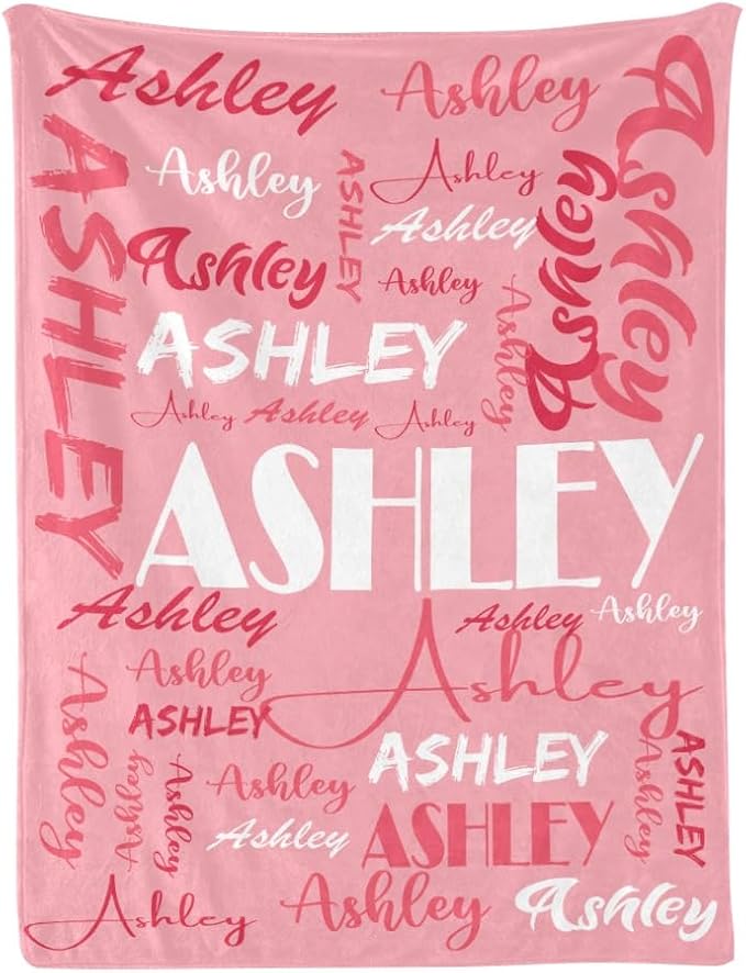 Dr.TOUGH Personalized Name Blanket Personalized Blanket for Adult Kids Flannel Customized Personalized Blankets and Throws