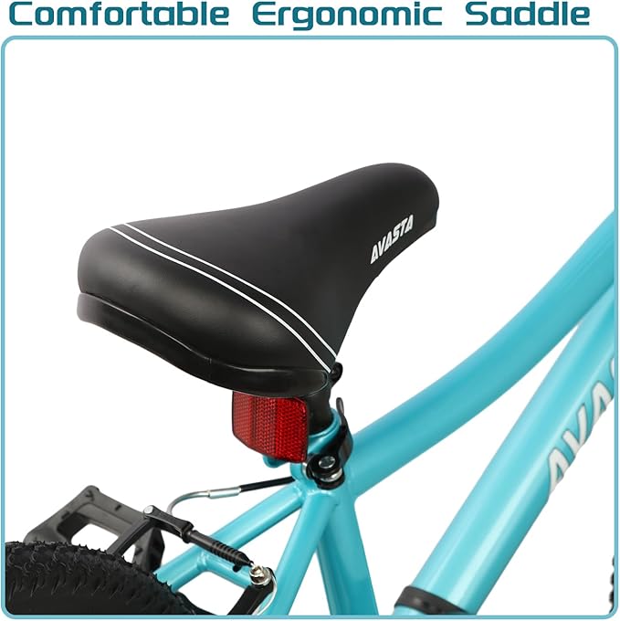 AVASTA Bilbo 18 20 Inch Kids Bike for Boys Girls 5-10 Years Old, Retro Style High Carbon Steel Bicycle with Adjustable Handlebars and Seat, Dual V-Brakes, Kickstand, Multiple Colors