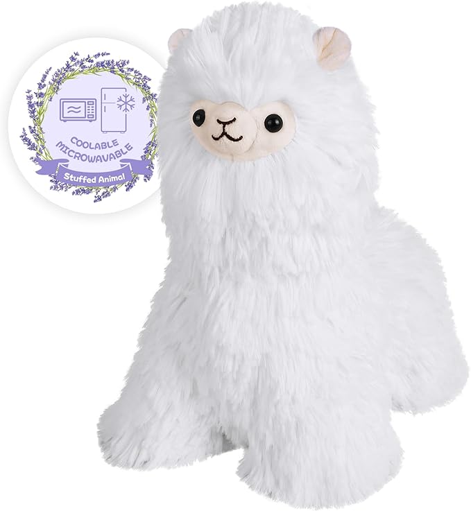 Llama Stuffed Animals, Microwavable Heating Pads Plushies for Soothing & Relaxation, Stuffed Alpaca Plush Toys for Stress Relief, Cuddly Lavender Scented Stuffed Doll for Kids, Llama Gifts