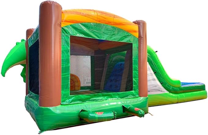 TentandTable Inflatable Bounce House Water Slide for Kids 5-12 Large, Commercial Grade Mega Bouncy Castle for Adults, Jump House, Includes Electric Air Blower, 32' L x 16' W x 15' H, Dinosaur