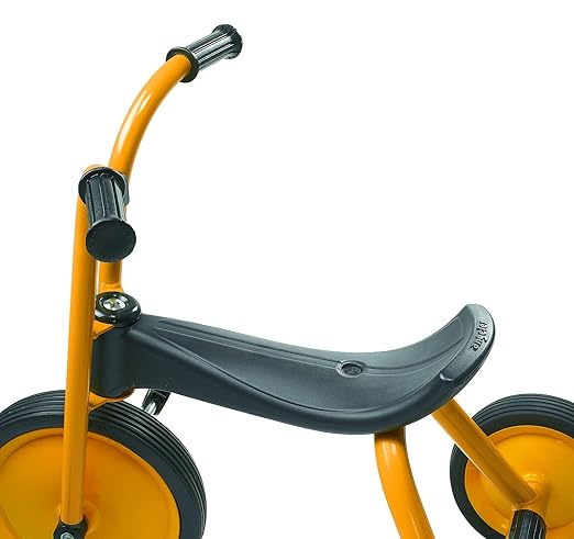 MYRIDER Toddler Trike, Kids Tricycle for Preschool, Daycare, Playground Kids Tricycles, Rubber Tires, Yellow/Black, 12" Bike