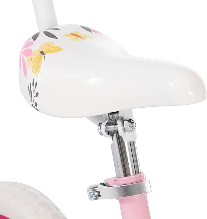 KEANO Voyager 10 12 Inch Kids Bike for Boys and Girls Ages 1-4 Years, Toddler Bike with Training Wheels & Basket, Detachable Parent Push Handle, Children Bicycle