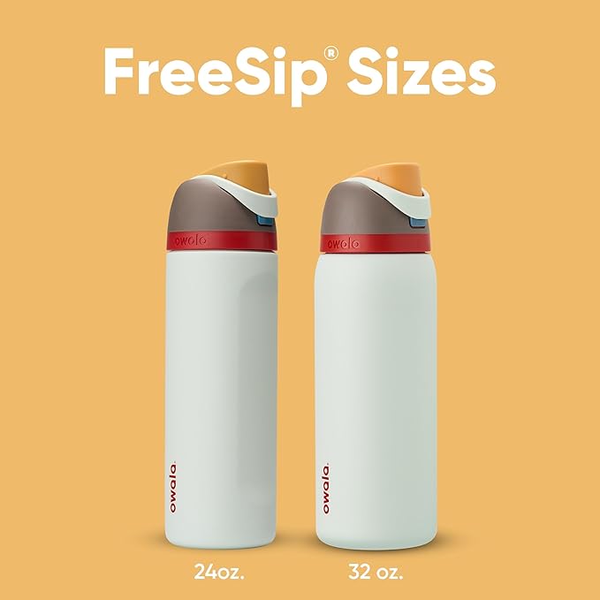 Owala FreeSip Insulated Stainless Steel Water Bottle with Straw for Sports, Travel, and School BPA-Free Sports Water Bottle, 32 oz, Boneyard