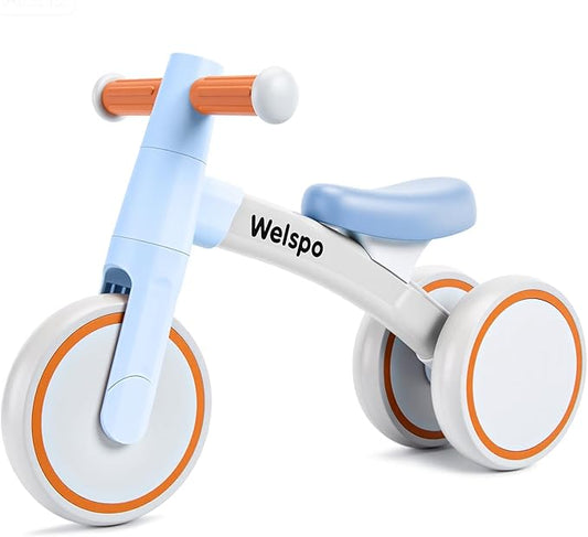 welspo Baby Balance Bikes for 1 Year Old Boys Girls 12-24 Months Kids Toddler First Bicycle Infant Walker Children No Pedal 3 Wheels Mini Bike Riding Toys