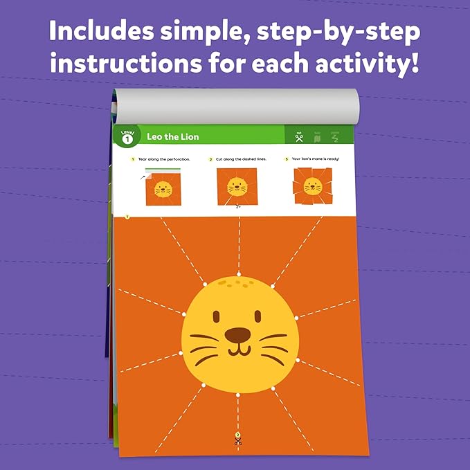 Skillmatics Scissor Skills Activity Book - Snip Snip, Stocking Stuffers, 25 Fun Cutting & Creative Activities, Fine Motor Skills, Felt Craft Kit, Christmas Gifts for Kids Ages 3, 4, 5, 6, 7