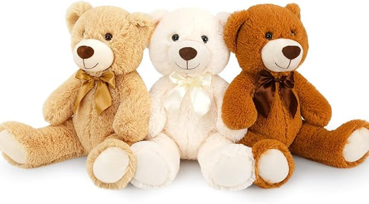 MorisMos Teddy Bear Stuffed Animals, 18inch Bulk Teddy Bears Plush for Kids, Medium Size Bears for Baby Shower