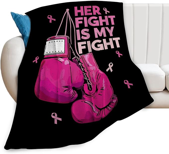 Boxing Blanket Fleece Soft Warm Plush Boxing Gloves Throw Blankets Lightweight Plush Fuzzy Cozy Sports Theme Blanket for Girls Women Suitable for Couch Sofa Bed 60"X50"