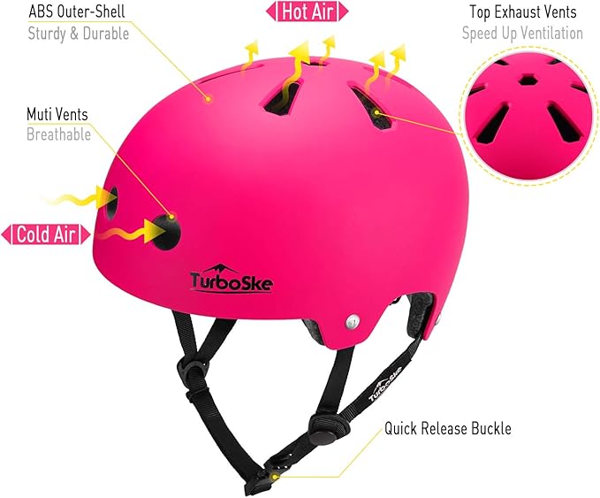 Skateboard Helmet, BMX Helmet, Multi-Sport Helmet, Bike Helmet for Kids, Youth, Men, Women