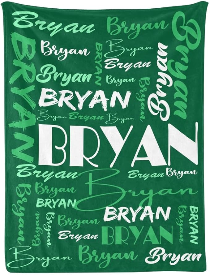 Dr.TOUGH Personalized Name Blanket Personalized Blanket for Adult Kids Flannel Customized Personalized Blankets and Throws