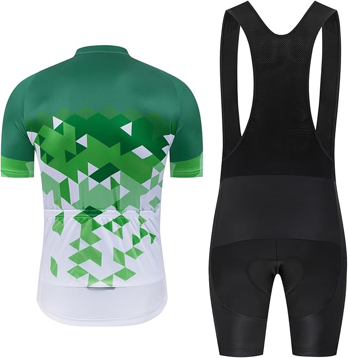 Men's Cycling Jersey Sets Road Bike Jersey Bibs + Shorts with 20D Gel Pad MTB Riding Clothing Kit