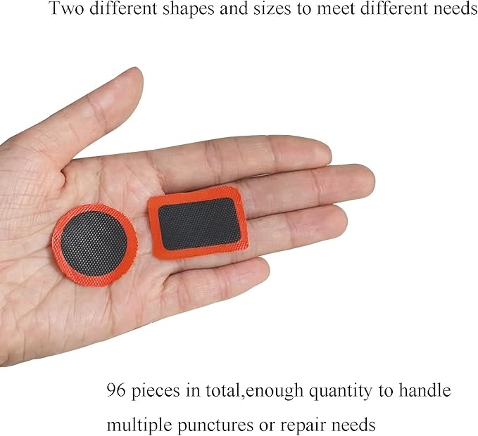 Bike Tire Patch Kit，Bike Repair Patch Bicycle Inner Tire Patch Repair Tool Kit for Road Mountain Bike Motorcycle