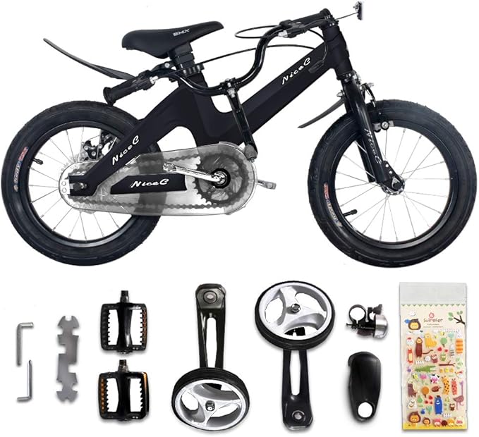 Nice C Training Wheel Bike, Kids Bike Boys Girls, BMX Mountain with Dual Disc Brake 12-14-16-18 inch
