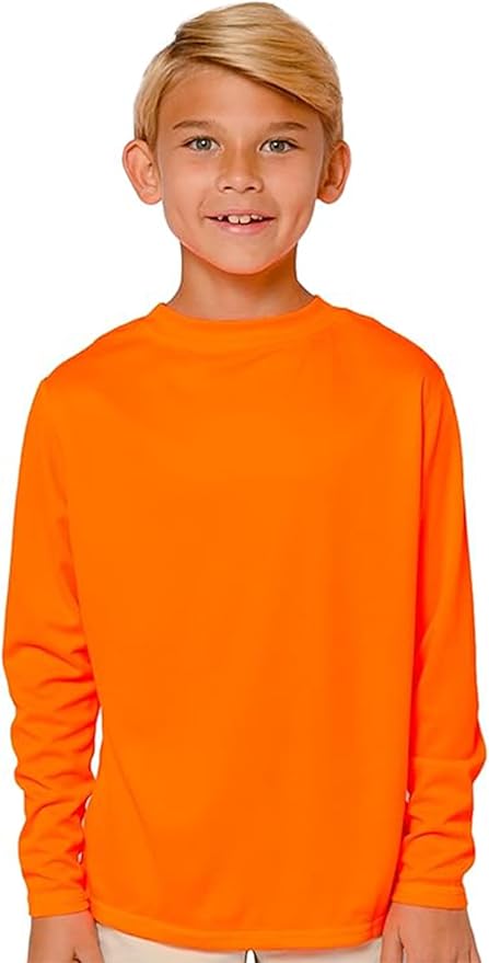 INGEAR Boys' Rash Guard UPF 50+ Swim Shirt - Lightweight, Quick-Dry, Durable Sun Protection for Swimming, Sizes XS-XL