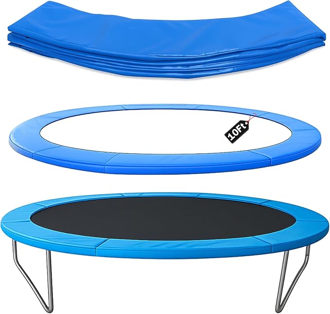 Trampoline Spring Cover,16ft 10ft Round Trampoline Pad Replacement No Hole Trampoline Pole Pad Waterproof UV Resistant Safety Pad