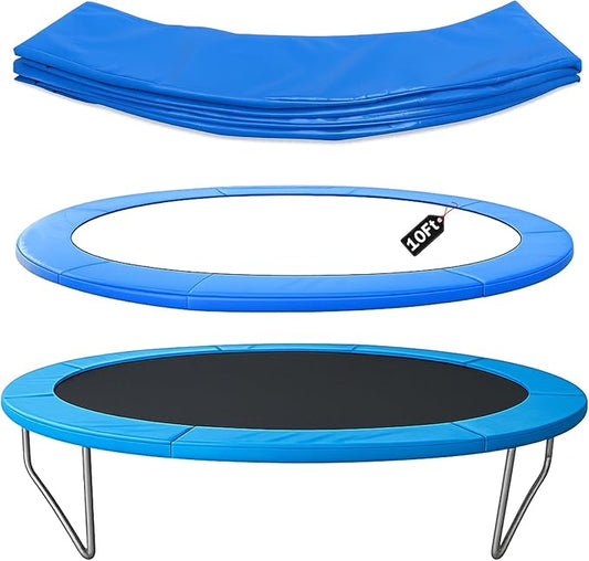 Trampoline Spring Cover,16ft 10ft Round Trampoline Pad Replacement No Hole Trampoline Pole Pad Waterproof UV Resistant Safety Pad