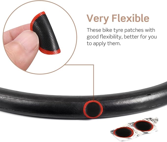 VOSAREA 48Pcs 30mm Motor Bicycle Bike Tyre Tire Inner Tube Puncture Rubber Patches Repair Kit