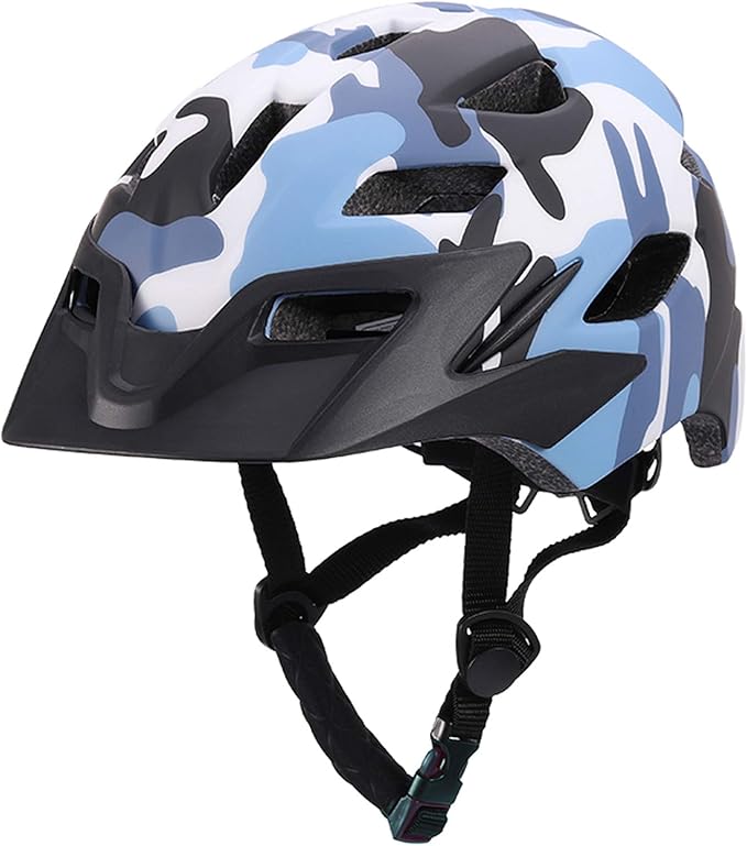 Kids Bike Helmet, Youth Toddler Boys Girls Helmets, 2 Size Adjustable for Ages 2-3-5-8-14 Years, Child Helmet with Visor and LED Light, Lightweight Multi-Sport Bicycle Scooter Cycling Helmets