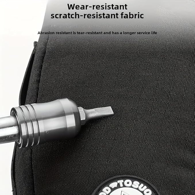 1.2L Aero Horn Bike Seat Bag Waterproof, PU Fabric & Taped Zipper, Bike Bag Reflective Logo & Taillight Mount, Tool-Free Straps, Bike Saddle Bag