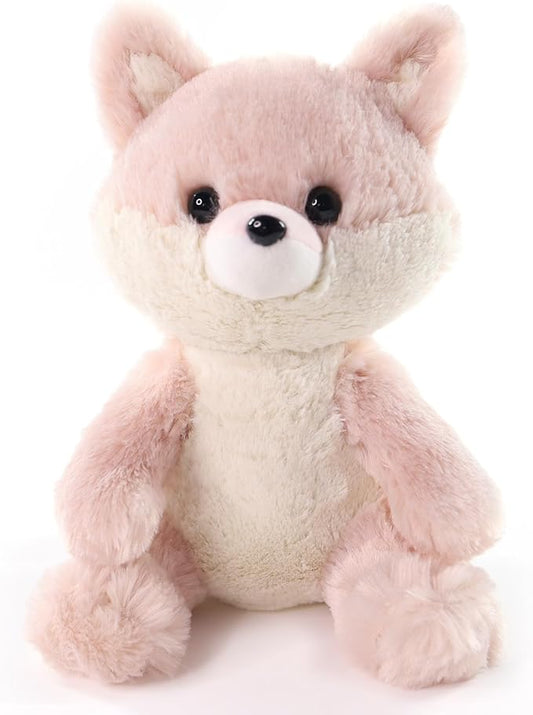 Fox Stuffed Animal, Adorable Toy Fox Plush for Kids Boys Girls Birthday Nursery Bedtime Gift, 10“ Pink