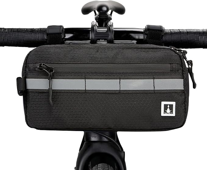 Waterproof Handlebar Bag for Kids Bikes, Convertible Crossbody Bag (Black)
