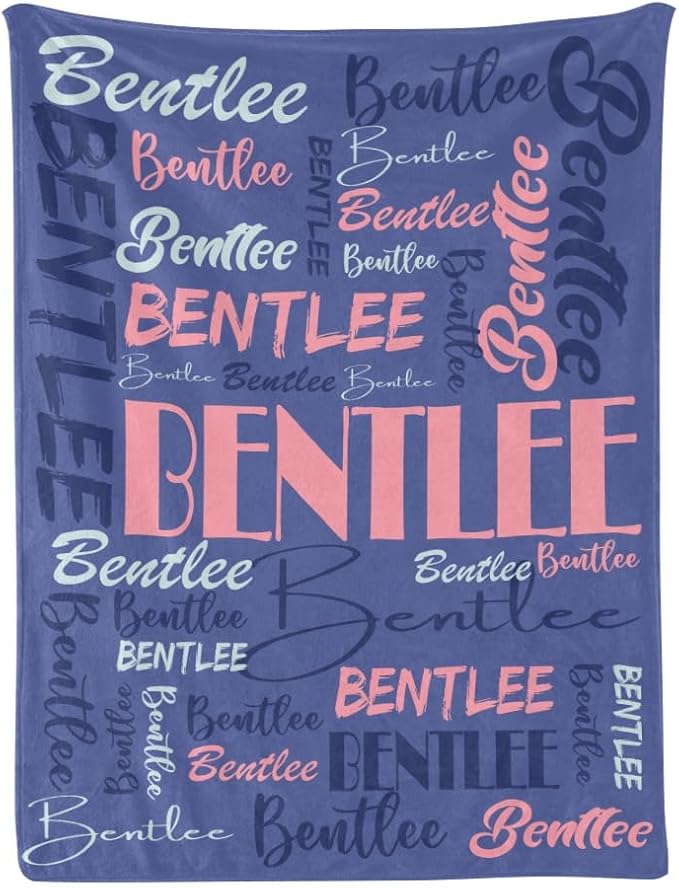 Dr.TOUGH Personalized Name Blanket Personalized Blanket for Adult Kids Flannel Customized Personalized Blankets and Throws