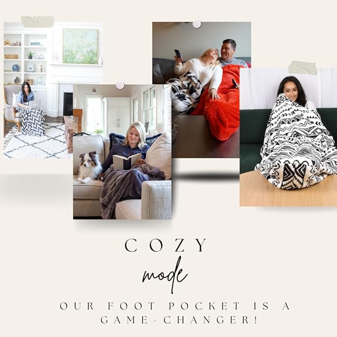 PediPocket Kidz Patented Foot Blanket – Cool Camo – 40” x 50” with 15” Deep Foot Pocket, Plush Velvety Fleece Blanket for Kids,Everyday Luxurious Comfort, Machine Washable, Gift Idea (Non-Electric)