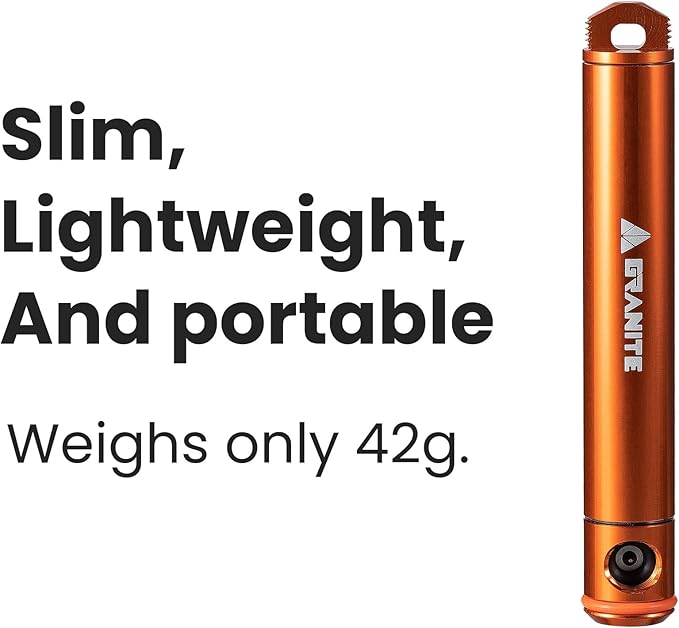 Granite Suture Aero Tire Plug Kit with Integrated CO2 Inflator, Tubeless Tire Repair Kit with 2 Size Plugs, CO2 Tire Inflator Works with Presta Valve