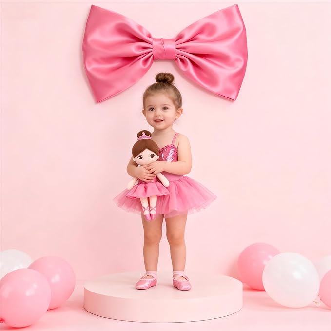 Gloveleya Ballet Toy Baby Girl Gifts Dolls Soft Plush Toy Ballet Girl Doll Peach 14 Inches with Gift Box