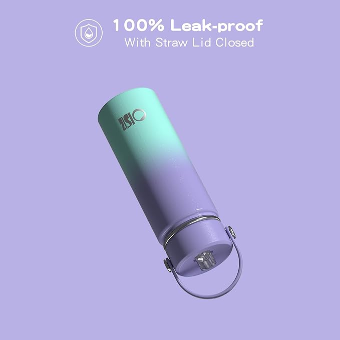 OISIZ 18oz Kids Water Bottle with Straw Lid, Vacuum Insulated Water Bottle 316 Stainless Steel Bottles for Kids for School, Leakproof Water cups, BPA Free and Keep Cold for 24 Hours,Easy to Clean