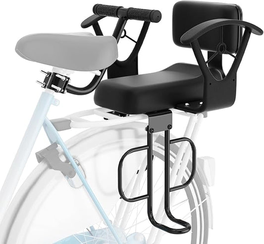 Rear Child Bike Seat,Rear Mounted Child Bike Seats,Back Mount Child Seat with Back Rest Armrest Foot Pedals,Width Adjustable Bicycle Rear Seat,Fits All Bicycle Rear Frames