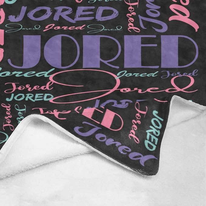 Dr.TOUGH Personalized Name Blanket Personalized Blanket for Adult Kids Flannel Customized Personalized Blankets and Throws