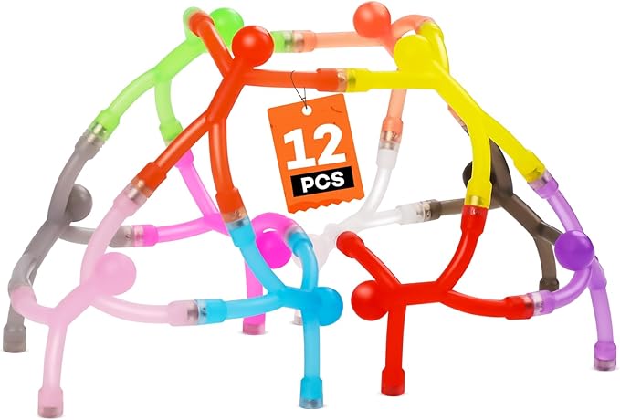 12Pcs Magnetic Toys,Colourful Travel Magnetic Men,Fridge Magnets for Boys and Girls,Whiteboard,Easter,Refrigerator,Office